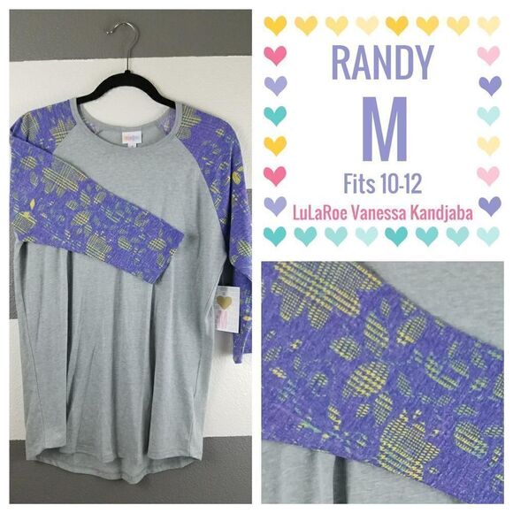 LuLaRoe Randy Medium Floral Sleeves NEW - Picture 1 of 1